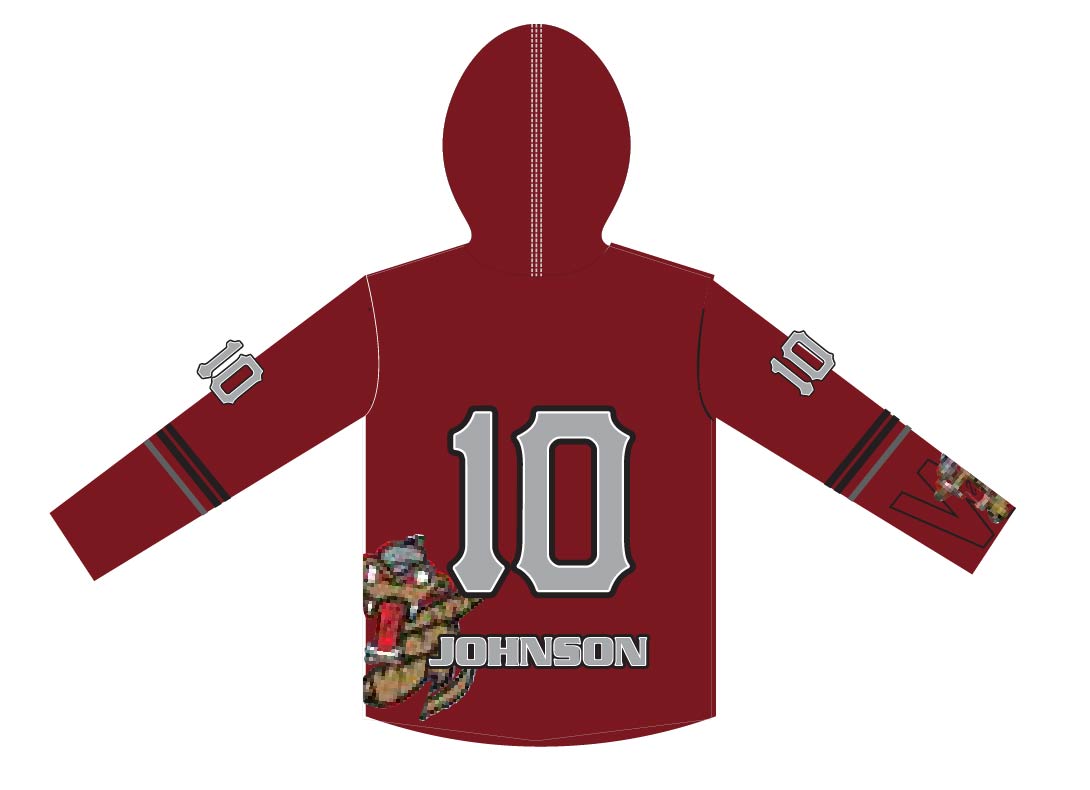 Rattlers Sublimated Jersey Hoodie - Image 2