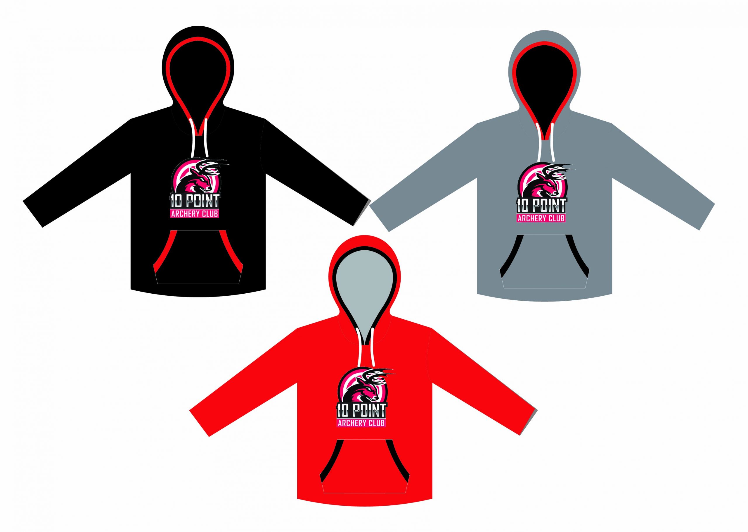 10 POINT COTTON HOODIE - 3 COLORS