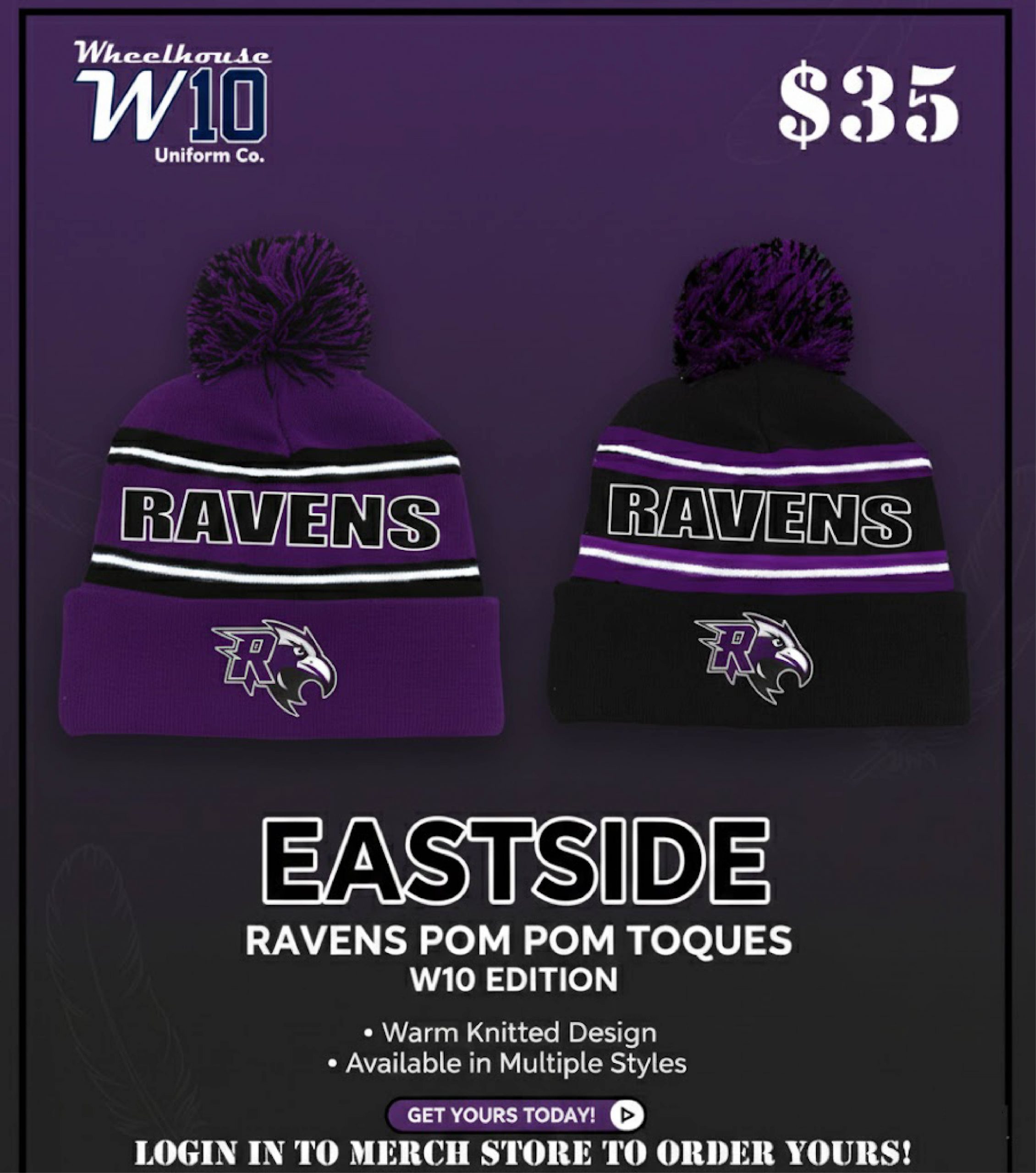 EASTSIDE POM POM TOQUE